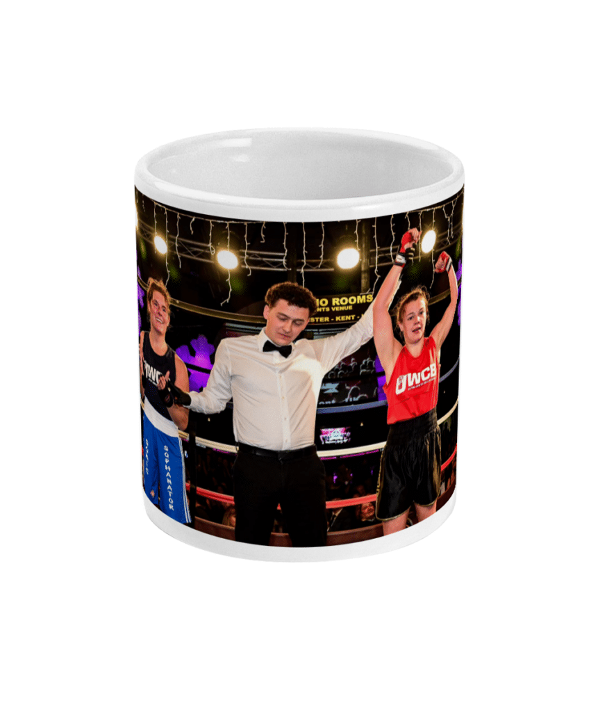 Front 11oz Memento Lab white mug