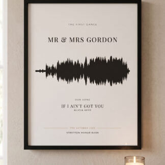 The First Dance - Personalised Wedding Soundwave Print