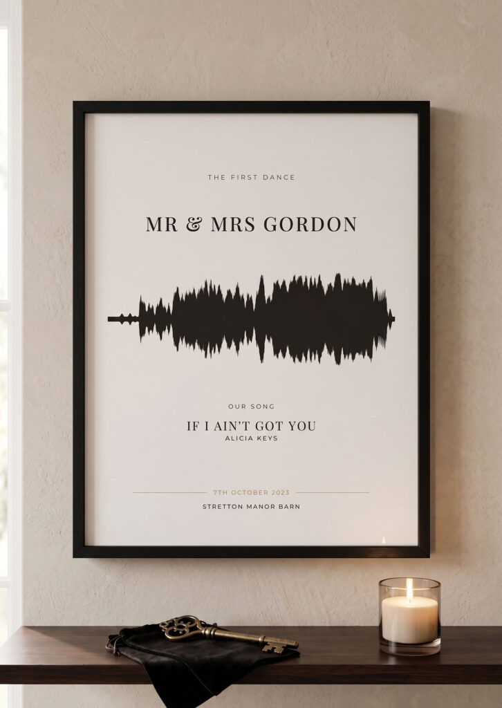 The First Dance - Personalised Wedding Soundwave Print